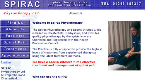 Spirac Physiotherapy, Chesterfield, Derbyshire